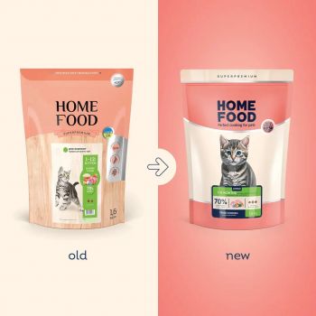 Сухий корм для кошенят до 12 місяців HOME FOOD Курка 1,6кг (4820235020842) | Фото 2