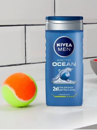 Гель для душу Nivea Men 2 в 1 Arctic Ocean Для тіла та волосся з морською сіллю 250мл (4006000009391) Гель для душу Nivea Men 2 в 1 Arctic Ocean Для тіла та волосся з морською сіллю 250мл (4006000009391) | Фото 6