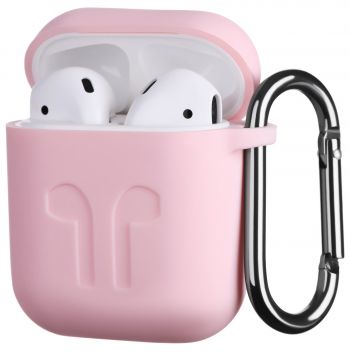 2Е для Apple AirPods Pure Color Silicone Imprint Light pink (2E-AIR-PODS-IBPCSI-3-LPK) | Фото 1