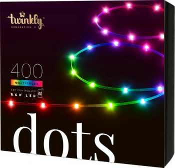 Smart LED Гірлянда Twinkly Dots 400 RGB LED Lights String Black Wire Plug (TWD400STP-BEU) | Фото 2