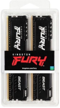 Купить оперативную память Пам'ять для ПК KINGSTON DDR4 16GB KIT (8GBx2) 3200 FURY Beast (KF432C16BBK2/16WP) | Фото 3