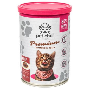 Вологий корм для котів Pet Chef з Яловичиною 415 г (4820255193588) | Фото 1