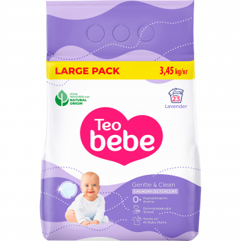 Купить стиральное средство Пральний порошок Teo bebe Gentle&Clean Lavender 3.45 кг (3800024048463) | Фото 1