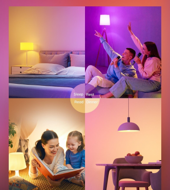 Лампа розумна Govee H6004, E27, 8W, 800Lm, RGB, WI-FI/Bluetooth, Білий (H6004CC1) Лампа розумна Govee H6004, E27, 8W, 800Lm, RGB, WI-FI/Bluetooth, Білий (H6004CC1) | Фото 3