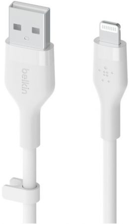 Belkin USB-A - Lightning, SILICONE, 1m, white (CAA008BT1MWH) | Фото 3