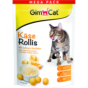 Вітамізовані пігулки для кішок GimCat Kase Rollis сирні кульки 425г (4002064419510) | Фото 1