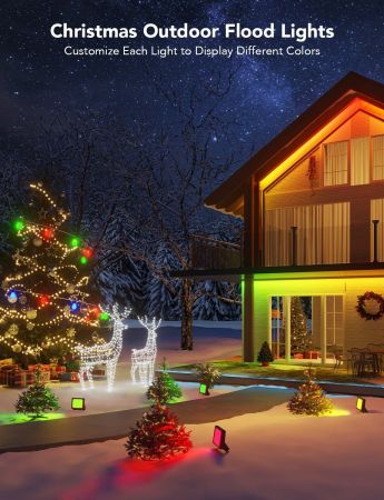 Набір настінних світильників Govee H7060 RGBICWW LED Smart Flood Lights Чорний (H7060311) Набір настінних світильників Govee H7060 RGBICWW LED Smart Flood Lights Чорний (H7060311) | Фото 5