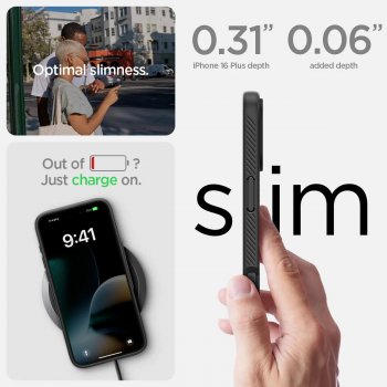 Чохол Spigen для APPLE iPhone 16, Liquid Air, Matte Black (ACS08194) | Фото 11