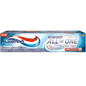 Купить зубную пасту и ополаскиватель Зубна паста AQUAFRESH Захист Все в Одному Відбілююча 100 мл (5054563157164) | Фото 1