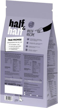 Сухий корм для дорослих собак маленьких порід Half&Half з яловичиною 2кг (4820261920727) | Фото 3