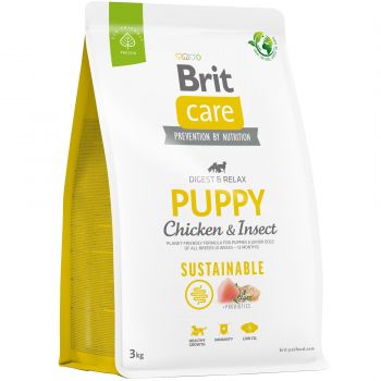 Корм для цуценят Brit Care Dog Sustainable Puppy з куркою та комахами 3кг(8595602558636) | Фото 1