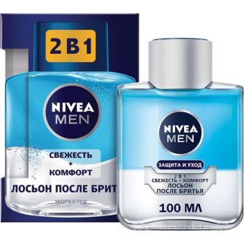 Лосьйон після гоління NIVEA Men 2в1 Свіжість та комфорт 100мл (4005900365903) | Фото 1