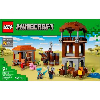 Конструктор LEGO Minecraft Аванпост розбійників та спустошувач (21278) | Фото 1