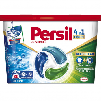 Капсули для прання Persil 4in1 Discs Universal Deep Clean 26 шт | Фото 1