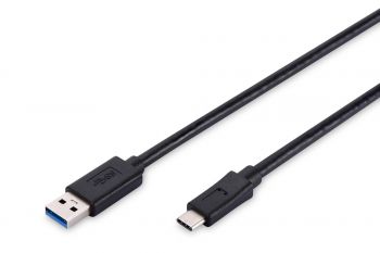 DIGITUS ASSMANN USB 3.0 AM/Type-C 1.0m, black (AK-300136-010-S) | Фото 1