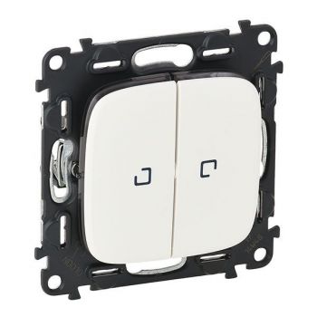 Купить розетку и выключатель LEGRAND 10АХ 250В 2-клавишный с подсветкой (752709) | Фото 1