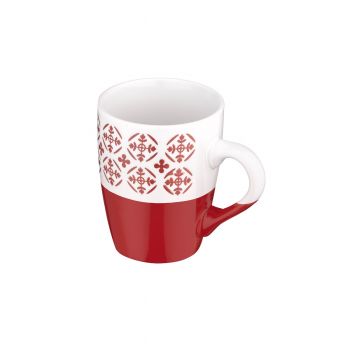 Чашка ARDESTO Ornament, 320мл, червоно-білий (AR3045R) Чашка ARDESTO Ornament, 320мл, червоно-білий (AR3045R) | Фото 3
