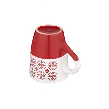 Чашка ARDESTO Ornament, 320мл, червоно-білий (AR3045R) Чашка ARDESTO Ornament, 320мл, червоно-білий (AR3045R) | Фото 5