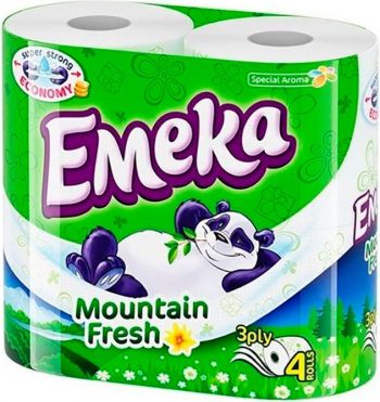 Папір туалетний Emeka MOUNTAIN FRESH 3 шари, 4 шт (3800024026492) Папір туалетний Emeka MOUNTAIN FRESH 3 шари, 4 шт (3800024026492) | Фото 1