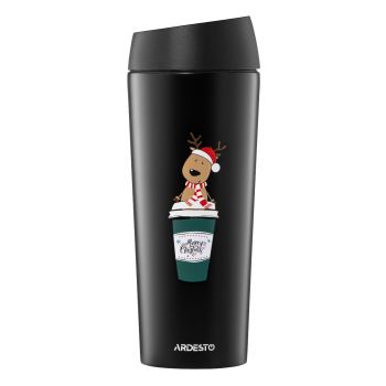 Термочашка ARDESTO Coffee Time Reindeer 450мл, чорний, нержавіюча сталь (AR2645RN) | Фото 1