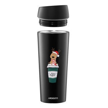 Термочашка ARDESTO Coffee Time Reindeer 450мл, чорний, нержавіюча сталь (AR2645RN) Термочашка ARDESTO Coffee Time Reindeer 450мл, чорний, нержавіюча сталь (AR2645RN) | Фото 4