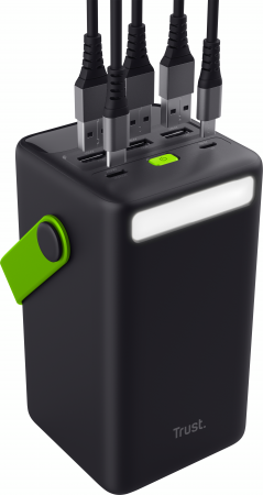 Портативний акумулятор Trust Redoh XXL 50000mAh 3хUSB-A/USB-C 20W, Black (25196_TRUST) | Фото 7