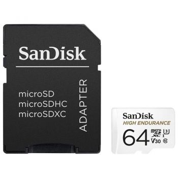 Карта пам`яті SANDISK microSDXC 64GB C10 UHS-I U3 V30 R100/W40MB/s High Endurance (SDSQQNR-064G-GN6IA) | Фото 2