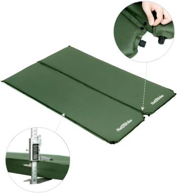 Матрац cамонадувний 5 см Naturehike NH20DZ003, темно-зелений (6927595773680) | Фото 5