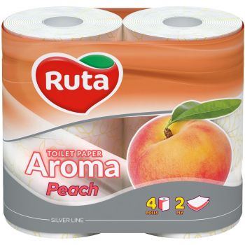 Папір туалетний Ruta Персик 2 шари 4 шт (4820023471894) | Фото 1