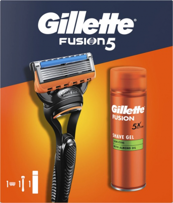 Подарунковий набір Бритва Gillette Fusion5 з 1 змінним картриджем + Гель для гоління 200 мл (8700216534048) Подарунковий набір Бритва Gillette Fusion5 з 1 змінним картриджем + Гель для гоління 200 мл (8700216534048) | Фото 8