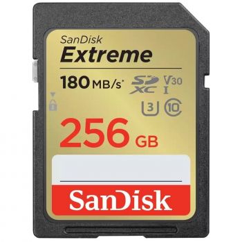 Карта пам'яті SANDISK SD 256GB C10 UHS-I U3 R180/W130MB/s Extreme V30 (SDSDXVV-256G-GNCIN) | Фото 1