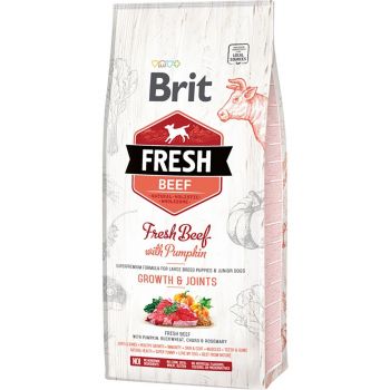 Для цуценят та юніорів великих порід Brit Fresh Growth & Joints з яловичиною та гарбузом 12кг(8595602530755) | Фото 1