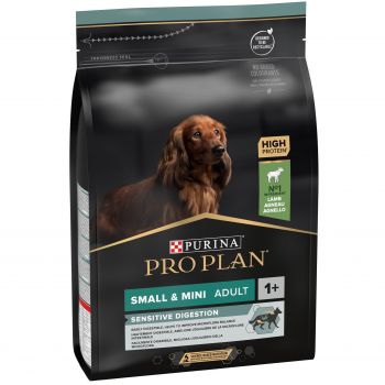 Сухий корм дрібних собак із чутливим травленням Purina Pro Plan Dog OptiDigest з ягням та рисом 3 кг(7613036611268) | Фото 1