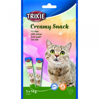 Ласощі для котів Trixie Creamy Snacks з куркою 5х14 г (4011905426815) Ласощі для котів Trixie Creamy Snacks з куркою 5х14 г (4011905426815) | Фото 1