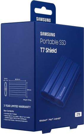 Портативний SSD SAMSUNG 2TB USB 3.2 Gen 2 Type-C T7 Shield (MU-PE2T0R/WW) Портативний SSD SAMSUNG 2TB USB 3.2 Gen 2 Type-C T7 Shield (MU-PE2T0R/WW) | Фото 4
