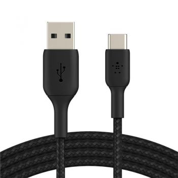 BELKIN USB-A - USB-С, BRAIDED, 3m, black (CAB002BT3MBK) | Фото 1