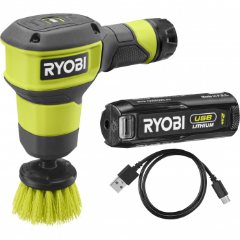 Щітка Ryobi RSCR4-120G акумуляторна 4В USB Lithium, акб 1х2Аг (5133006183) | Фото 1