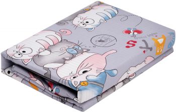 Набір постільної білизни 1,5сп ARDESTO Gloria, 160х220см, сатин, веселі котики, смужка (ART1622FC) Купить комплект постельного белья Набір постільної білизни 1,5сп ARDESTO Gloria, 160х220см, сатин, веселі котики, смужка (ART1622FC) | Фото 3