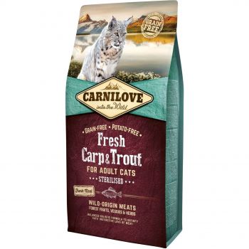 Сухий корм для стерилізованих кішок Carnilove Fresh з коропом і фореллю 6 кг (8595602527465) | Фото 6