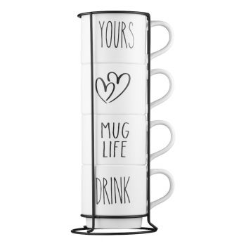 Купить чашку, кружку Набір чашок на підставці ARDESTO, 4шт., 320мл (AR3095S) | Фото 1