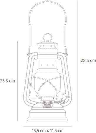 Гасова лампа Feuerhand Baby Special 276 Коричневий (276-bronze) | Фото 3