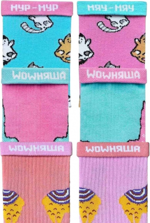 Набір шкарпеток NOSKAR Милашний 36-40 3 пари різнокольорові | Фото 2