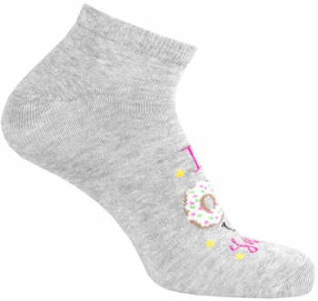 Шкарпетки для дівчаток Duna 38-40 1 пара світло-сірі з принтом (4823094648806) | Фото 3