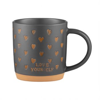 Купить чашку, кружку Чашка ARDESTO Alda, 365мл, кераміка, сірий (AR3496) | Фото 1