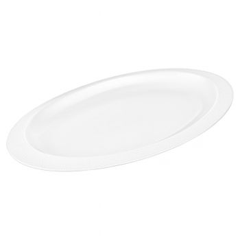Купить тарелку, блюдо Блюдо ARDESTO Ancona, 27.2х15.7х2.5см, порцеляна, овальний, білий (AR3556) | Фото 1