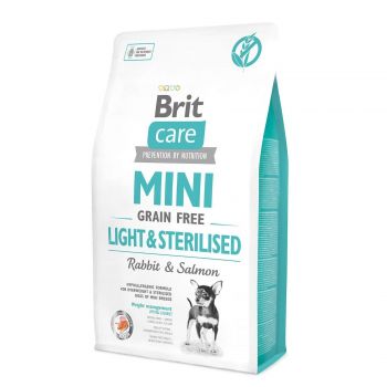 Сухий корм для дорослих собак Brit Care Mini Light & Sterilised лосось, 2 кг (8595602521067) | Фото 1