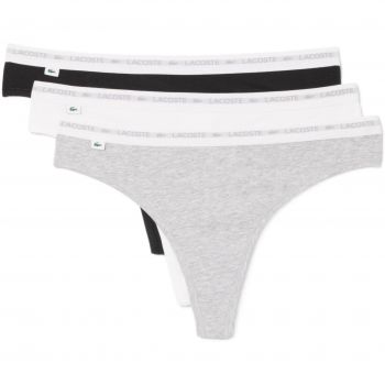 Жіночі труси-срінги Lacoste 8F1341031 M 3 шт. чорний-антрацит (8F1341NUATS) | Фото 1