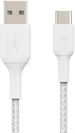 BELKIN USB-A - USB-С, BRAIDED, 1m, white (CAB002BT1MWH) | Фото 5