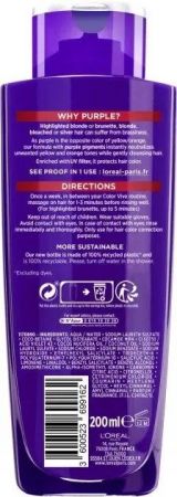 L'Oreal Paris Elseve Color Vive Purple для освітленого волосся 200 мл (3600523699162) | Фото 2