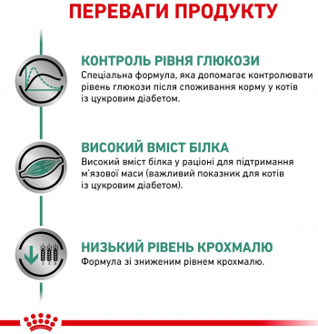 Сухий корм для котів Royal Canin Diabetic при цукровому діабеті 1.5кг (3182550711166) Сухий корм для котів Royal Canin Diabetic при цукровому діабеті 1.5кг (3182550711166) | Фото 5